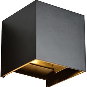 LED-Wandleuchte 2x3W up down quadratisch schwarz 3000k - 5082070