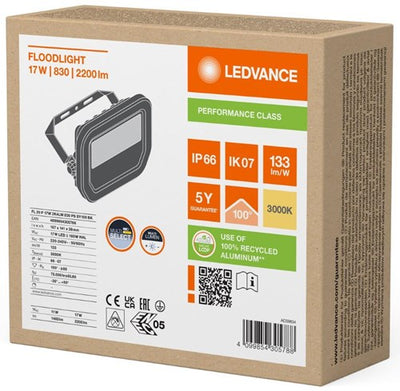 Ledvance LED-Bauleuchte 20 W 3000 K Schwarz – 5017510