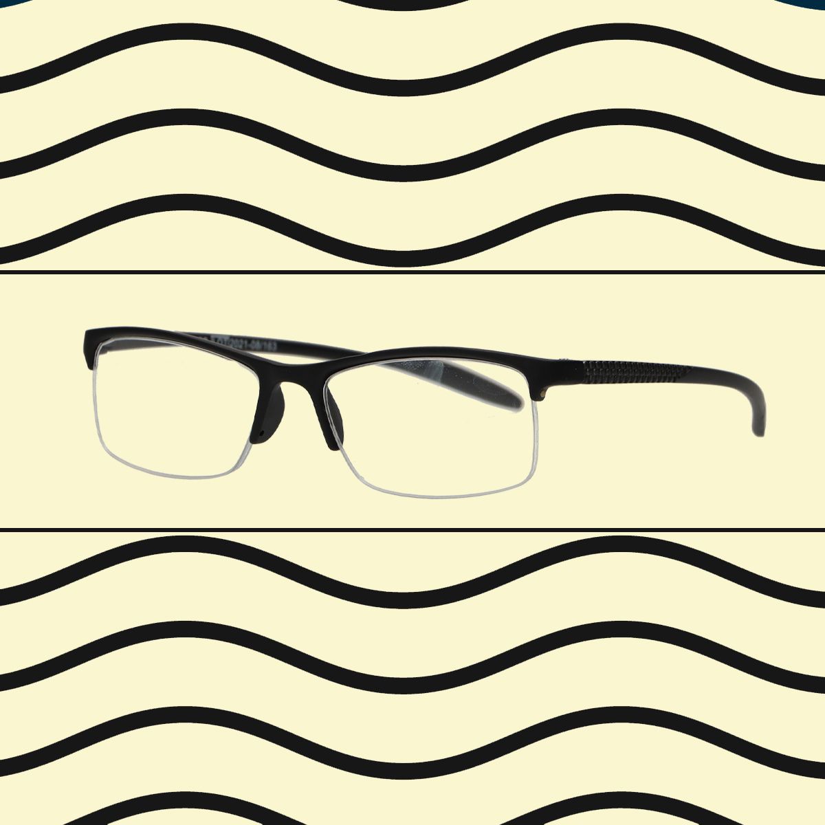 Spectrum Spectrum -Lesebrille Schwarze rechteckige halbe Rande 1,50