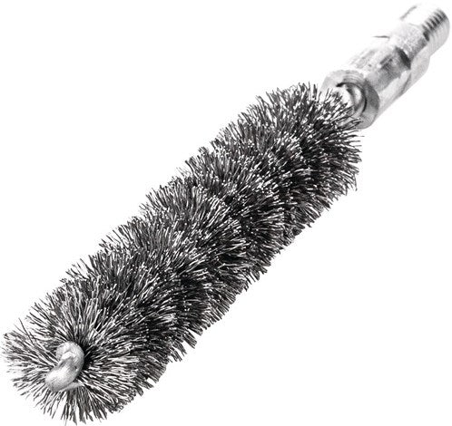 Lessmann Pfeifenbürste | Länge 115 mm d. 16mm | Stahldraht gewellt | Einlagelänge 80 mm | 1 Stück - 500316 500316a