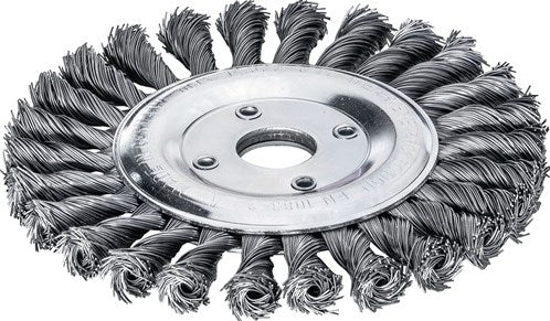 Lessmann Rundbürste | Loch d. 125 mm Drahtstärke 0,5 mm | Stahl 14 mm | 12.500 U/min | 1 Stück - 473211 473211