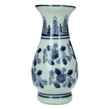 Kersten Vase Steingut blau weiß 8x8xh15 - afbeelding 1