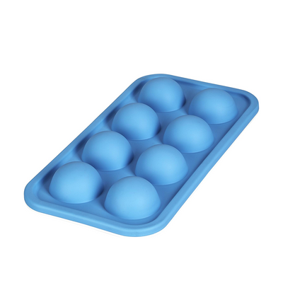 Abi Levivo Eiswürfelform Silikon Halbkreis 8 Würfel blau