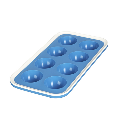 Abi Levivo Eiswürfelform Silikon Halbkreis 8 Würfel blau