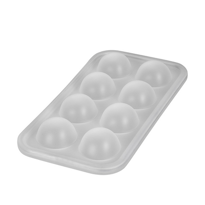 Abi Levivo Eiswürfelform Silikon Halbkreis 8 Würfel weiß