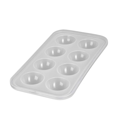 Abi Levivo Eiswürfelform Silikon Halbkreis 8 Würfel weiß