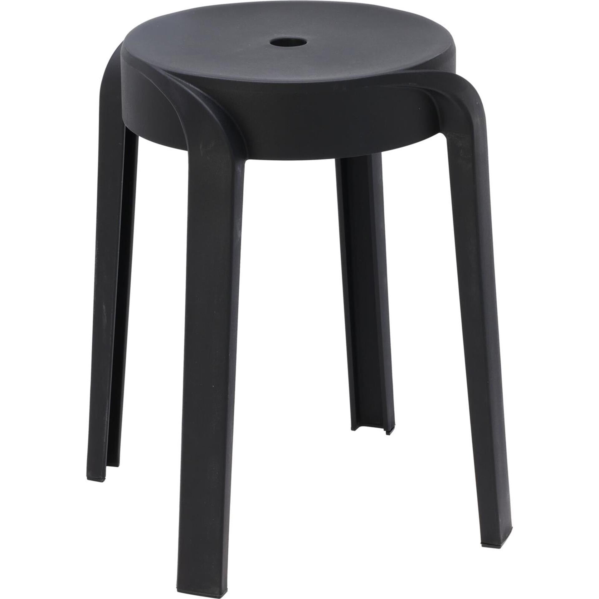 Home-Styling-Hocker stapelbar schwarz