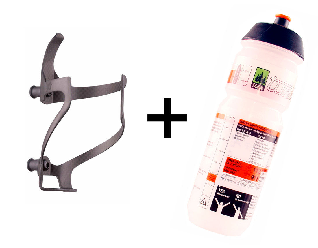 Tune Linksträger Carbon Flaschenhalter + Flasche 750ml