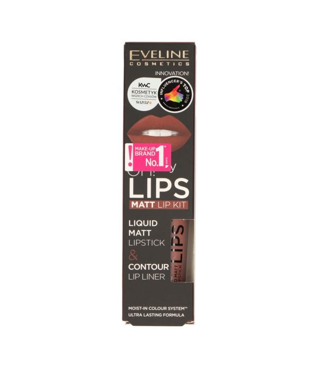 Eveline Eveline Oh! Meine Lippen flüssiger Matt Lip Kit Nr. 02 Milchschokolade