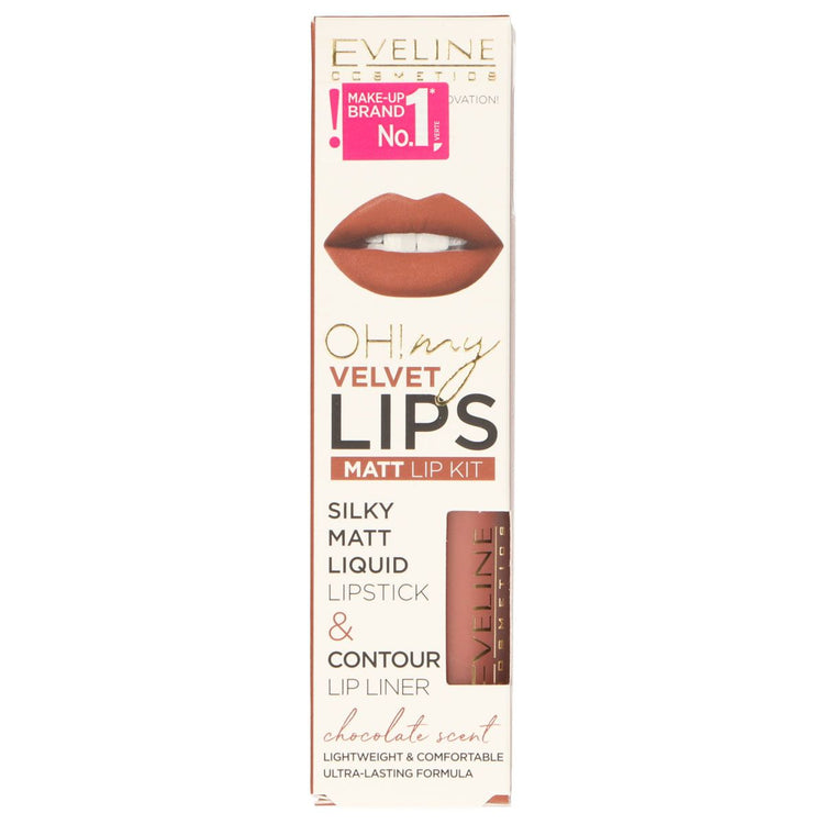 Eveline Eveline Oh! Meine Lippen seidiger Matt Liquid Lip Kit Nr. 12 Praline Eclair