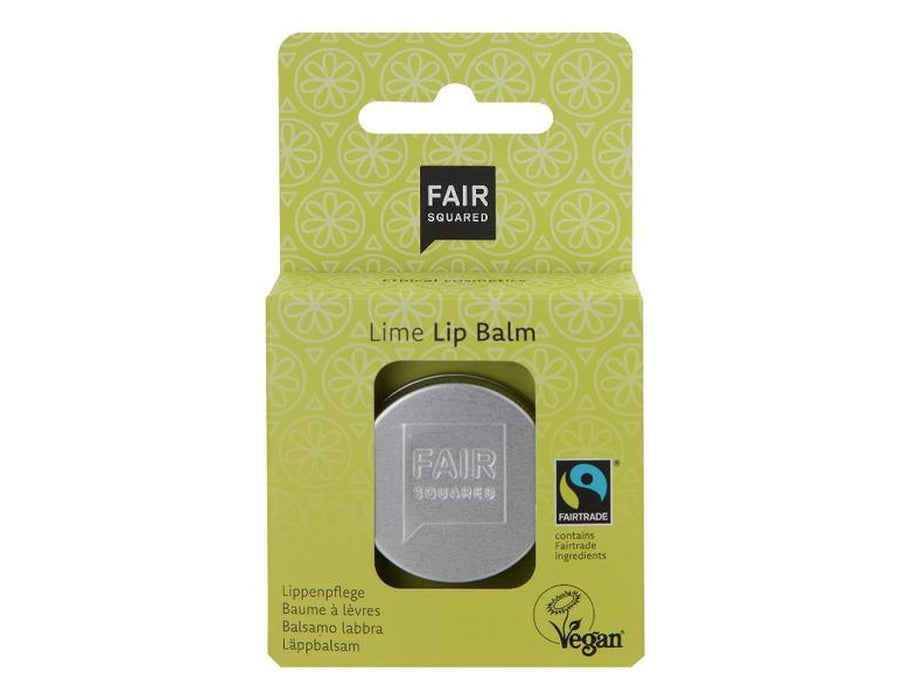 Fairer quadratischer Lippenbalsam frischer Limette 12gr.