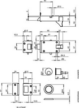 Lippen 1757 Zylinder-Felgenschloss | Fallenriegel und Riegelschloss | dm 60mm | Drehrichtung 1. - 9857023 - afbeelding 2