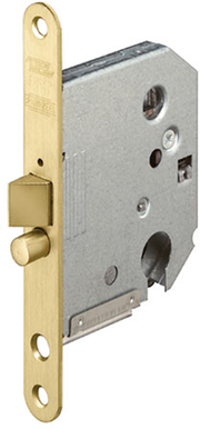Lippen 2135 Türschloss | dm55mm | pc57mm | Frontplatte Messing 18x153mm abgerundet | Schließblech spt2131s | dr 1+3 2+4 - a000325617 - afbeelding 1