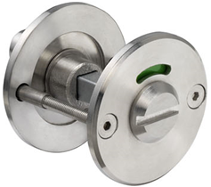 Lippen, die um die Rosette passen | rund | frei besetzt | gebürsteter Edelstahl | Türstärke 40 mm und 54 mm – 10020954