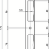 Lips sph2420s Eckschließblech für Riegel und Riegel für gefälzte Türen | verzinkter Stahl. | 170x22mm - 7170347