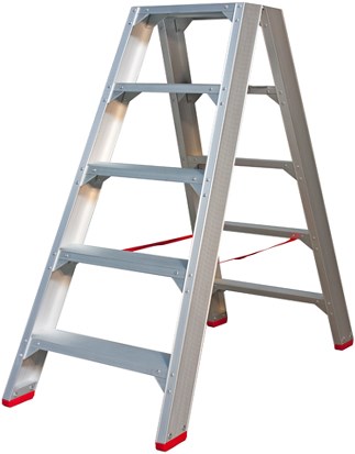 Kleine Jumbo-Industrietreppe Superpro – 2x5 Stufen mit Halterung – 4741000205