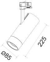 Lival LED-Schienenstrahler 3-phasig 29 W 3000 K Schwarz 15–60 g Lival Surt – 5050622