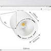 Lival LED-Schienenstrahler 3-phasig 34 W 3000 K weiß 50 g Lival Cafeteria – 5050611