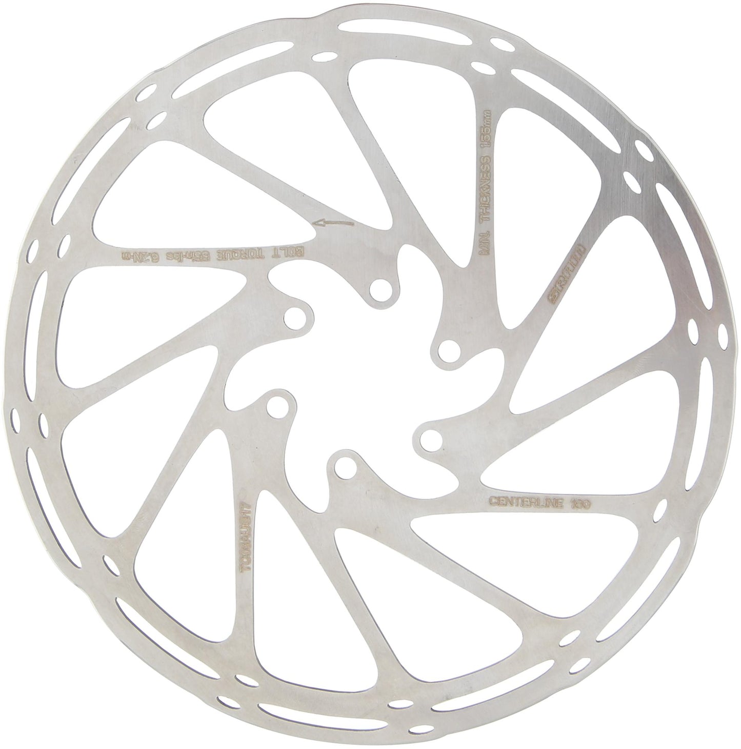 SRAM Rotor Ceterline -Färbung.Steel, abgerundet, 180 mm