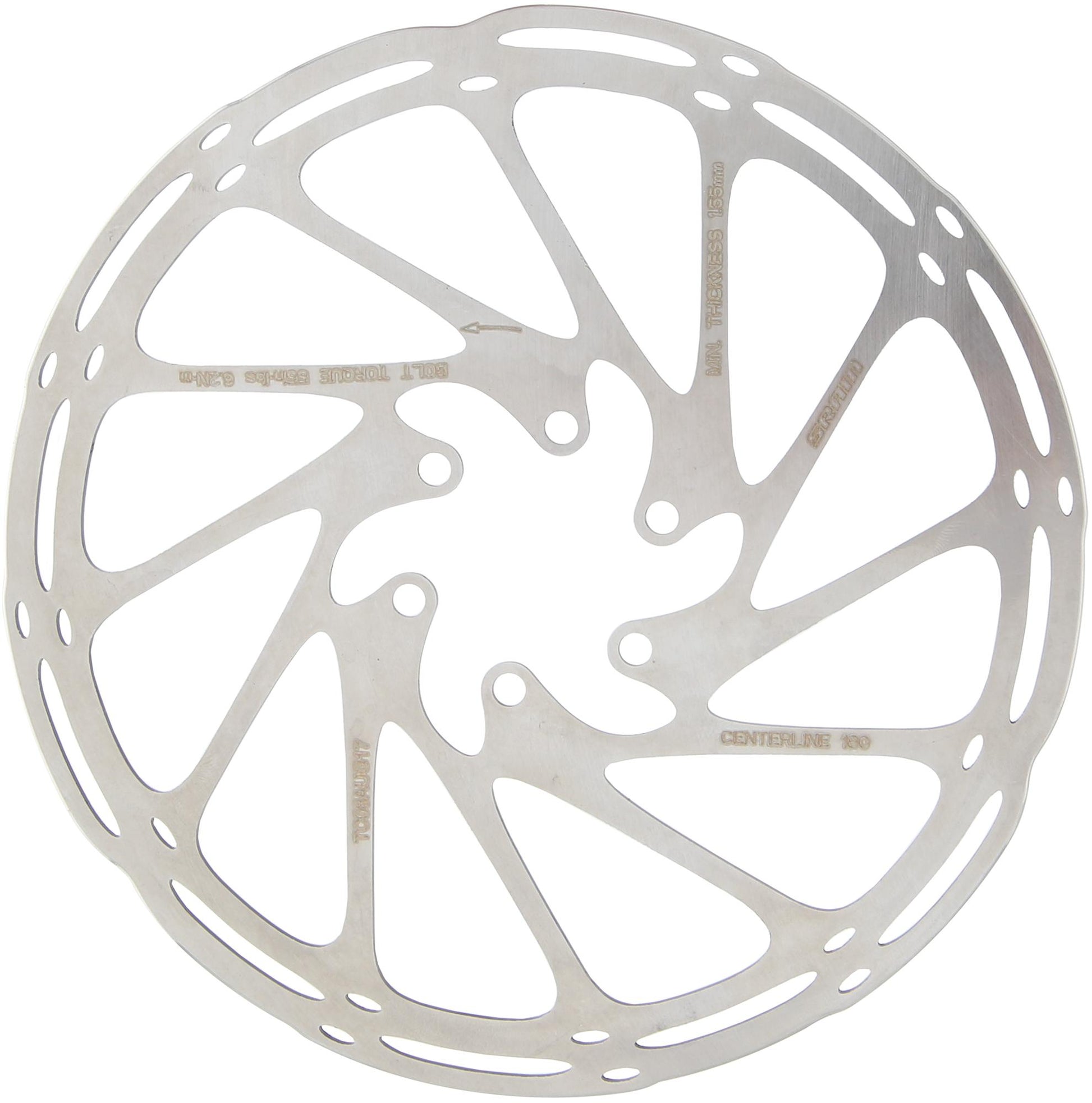 SRAM Rotor Ceterline -Färbung.Steel, abgerundet, 180 mm