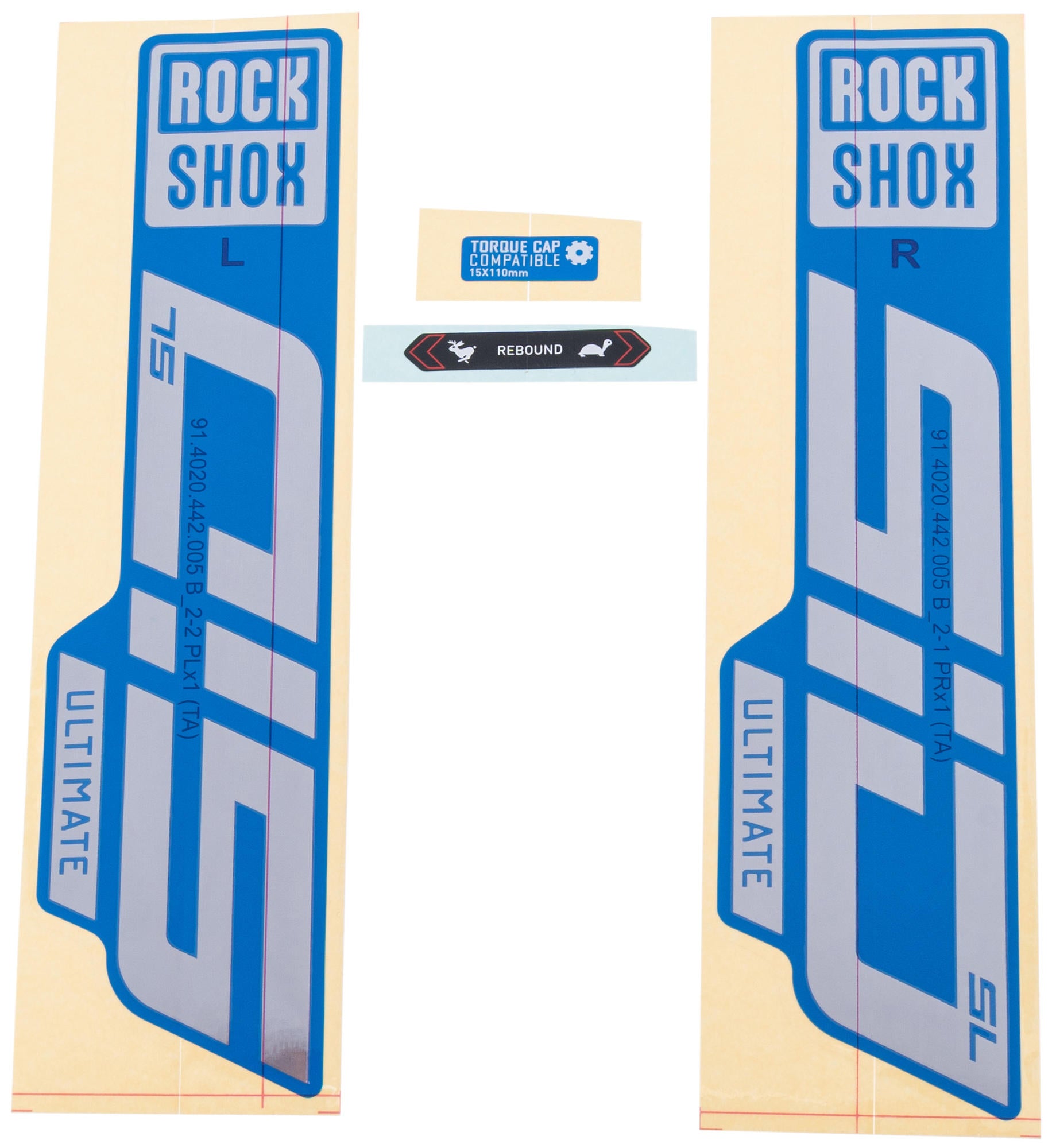 Rockshox Decal Set Rs Sid Sl Ult. Silber