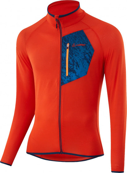 Löffler Outdoorvest Herren Polyester Orange Blau Größe 48