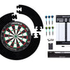 Longfield Darts-Turnier Dartboard mit Zubehör schwarz 8-teilig
