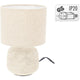 Home-Styling-Tischlampe aus Steinzeug, E14, Durchmesser 14 x 22 cm, Creme