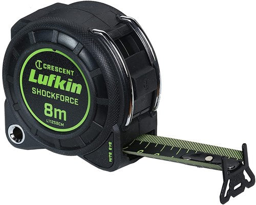 Lufkin Maßband Shockforce Nighteye 30 mm x 8 m cm schwarz – l1125bcm l1125bcm
