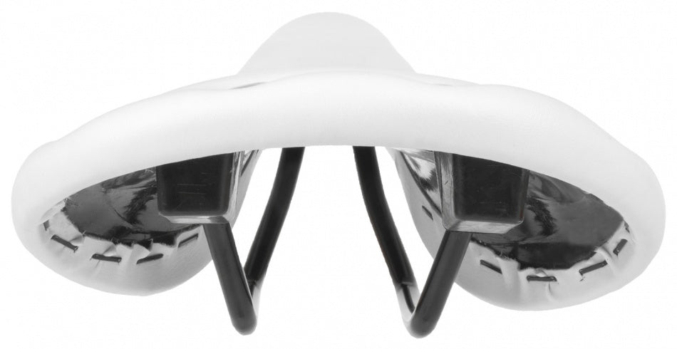 M-Wave Niet Race Sattel Unisex Imitation Leder Weiß