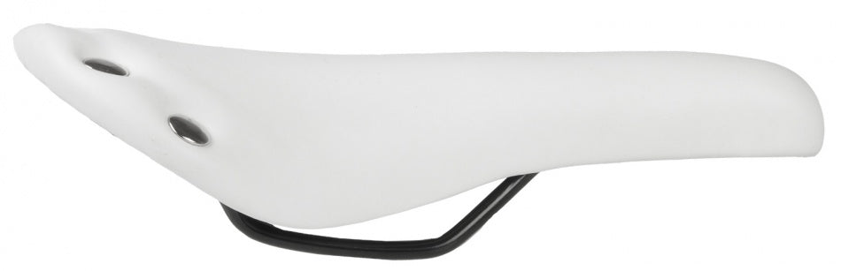 M-Wave Niet Race Sattel Unisex Imitation Leder Weiß