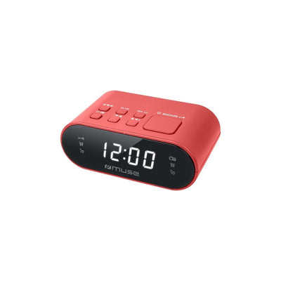 Muse FM-Uhrenradio, rot