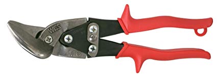 Wiss 9 1-4 Metalmaster Metallschere links geschnitten rot - M6R - M6R