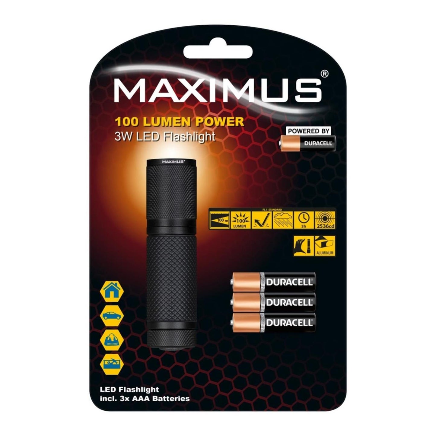 Maximus LED-Taschenlampe 3 W ø2,8 x 10 cm