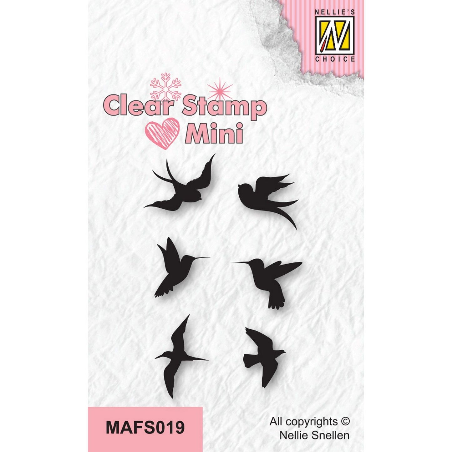 Nellies Wahl • Mini-Clear-Stempel Vögel-1