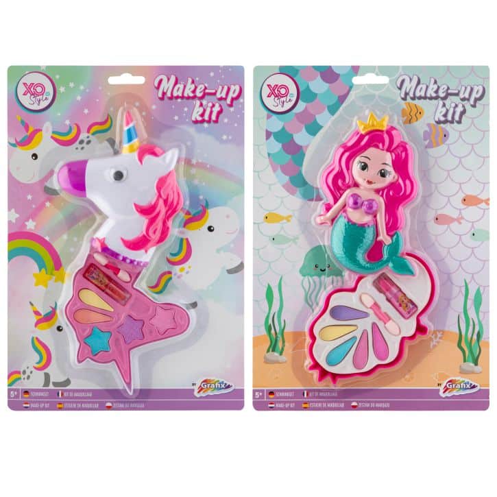 Bongers Toy Make-up auf der Karte mit einem Einhorn oder Meerjungfrau