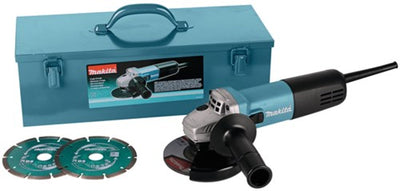 Makita 9558hnrgk3 | Winkelschleifer mit Sperrschalter | 230V | 125mm | im Stahlgehäuse | inkl. Zubehörset