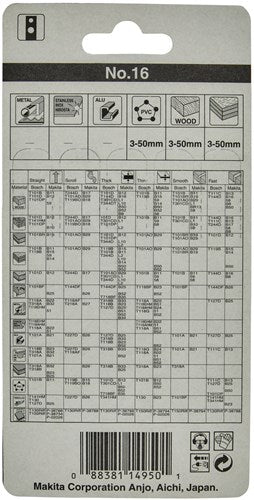Makita Zubehör Stichsägeblatt Nr. 16 – A-85830