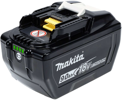 Makita Zubehör Akku BL1890B 18 V 9,0 Ah mit Batterieanzeige – 1915h4-0