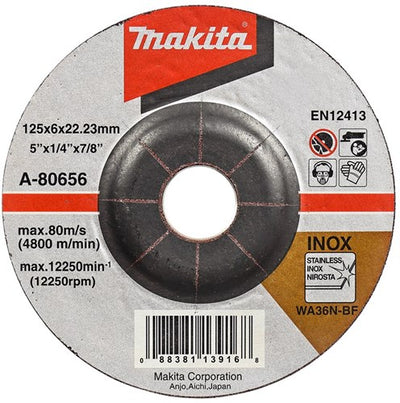 Makita Zubehör Schleifscheibe 125x6mm Edelstahl - A-80656 - A-80656
