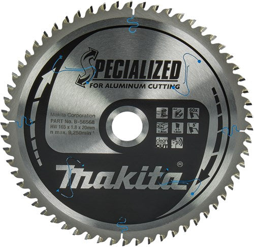 Makita Zubehör Kappsägeblatt Aluminium 165x20 60t Alu – B-56568