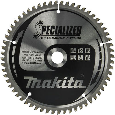 Makita Zubehör Kappsägeblatt | Aluminium | 190x20x2,0 60t -5g - b-33283