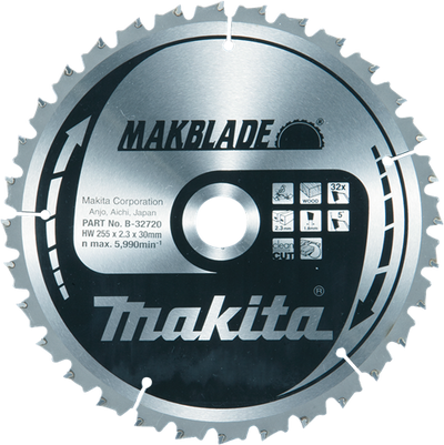 Makita Zubehör Kappsägeblatt Holz | Makblade 255x30x2,3 32t 5g - b-32720 b-32720