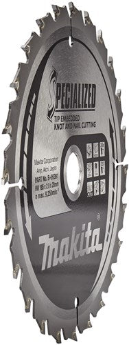 Makita Zubehör B-33093 Kreissägeblatt Holz (Astnagel) | spezialisiert | 165x20x2,0 | 24t | 23g -b-33093