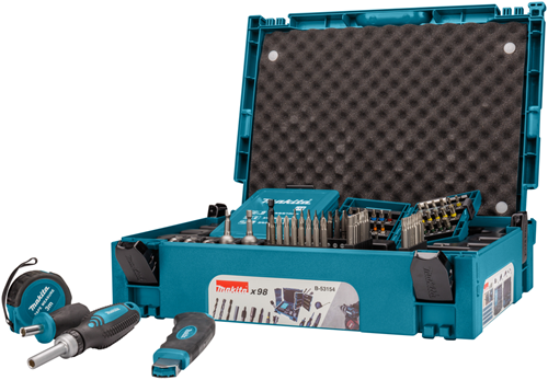 Makita-Zubehör b-53154 | Bohrer- und Schraubendreher-Bit-Set | 98 Stück - b-53154