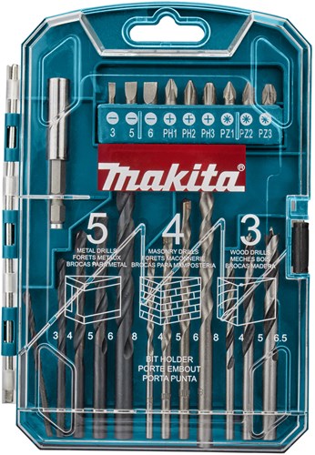 Makita Zubehör Bohrer- und Schraubendreher-Bit-Set 22-teilig – P-44002 – P-44002