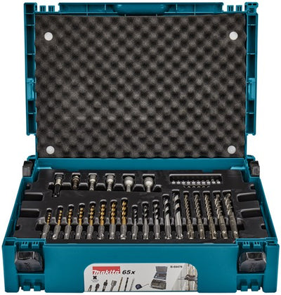 Makita Zubehör Bohrer- und Schraubendreher-Bit-Set | sds-plus | in mbox | 65 Stück - b-69478