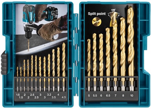 Makita Zubehör Bohrer-Set HSS-Zinn 19-teilig – D-67527 – D-67527