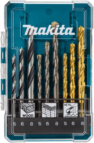 Makita Zubehör Bohrerset Stein Holz Metall 9-teilig – D-71962