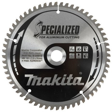 Makita Zubehör Kreissägeblatt Aluminium 160x20x2,4 60t 0g - B-09553